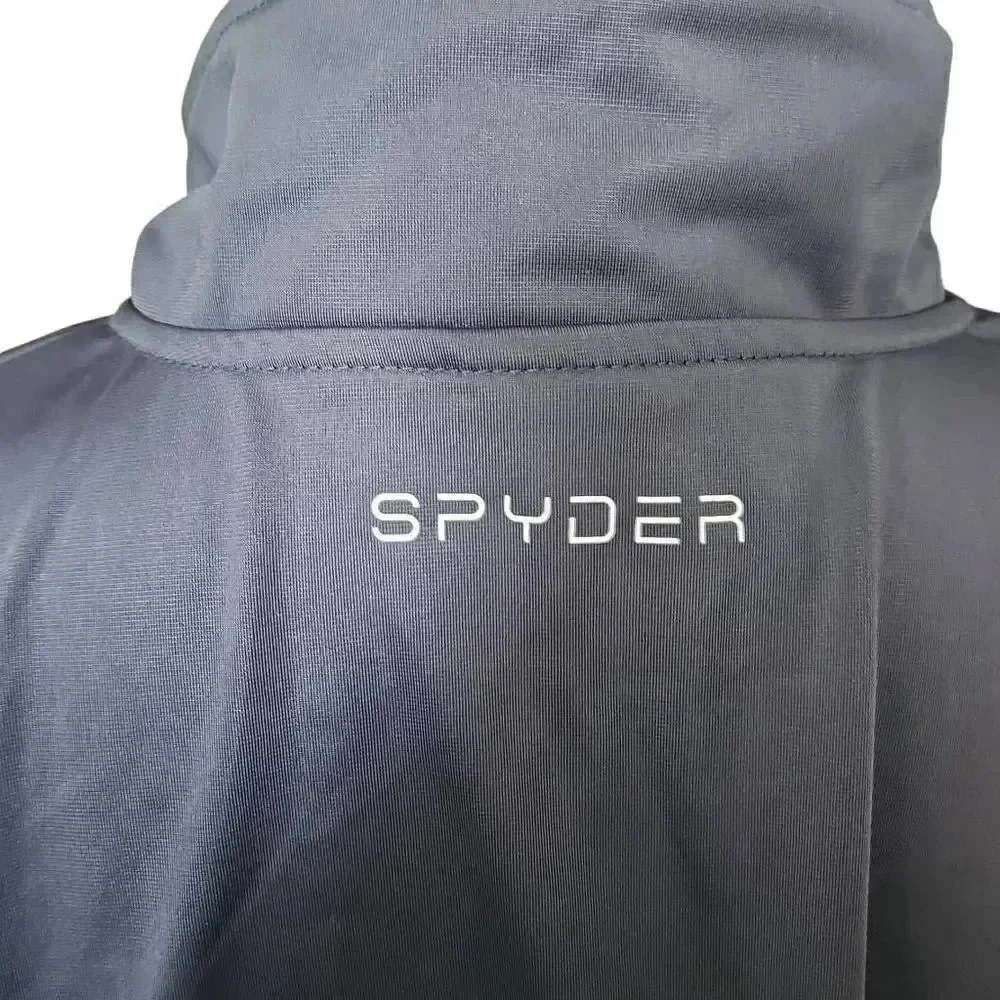 Spyder Men's Size XL Navy White Zip Up Logo Track Jacket
